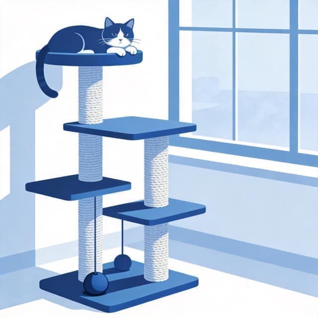 猫爬架尺寸计算器 - 高度与层数插图