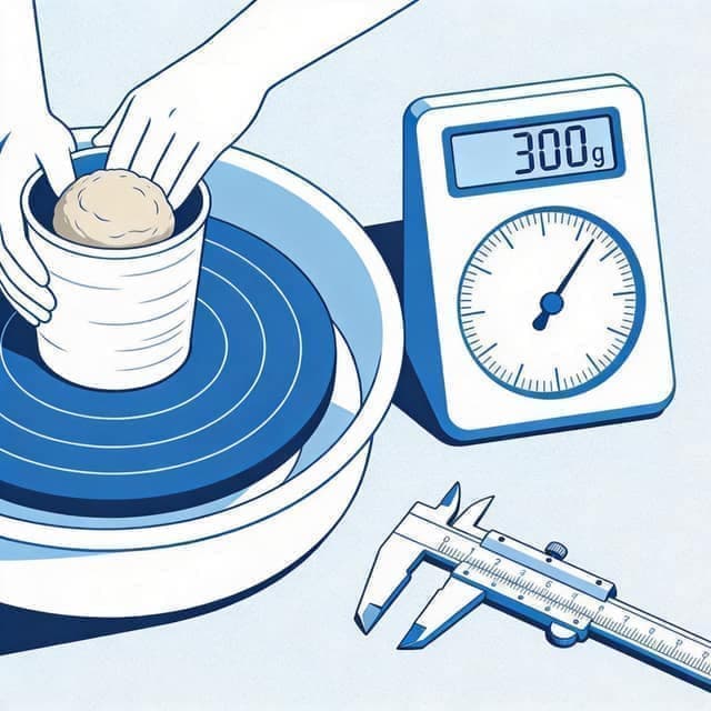 陶泥用量计算器 - 拉坯手捏用泥量在线计算插图