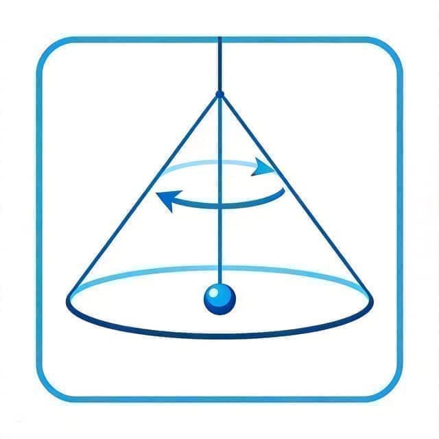 圆锥摆计算器 - T=2π√(Lcosθ/g) 周期在线计算插图