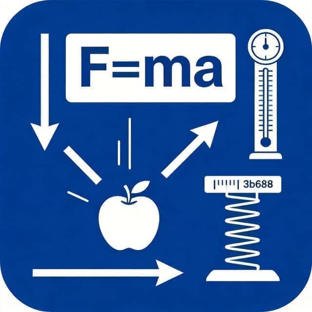 力计算器 - 牛顿第二定律 F=ma 三量互求插图