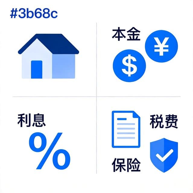 PITI月供计算器 - 本息税费险全额月供在线计算插图