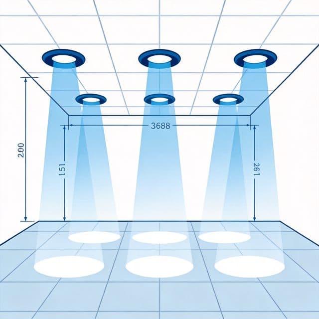 筒灯布局计算器 - 筒灯数量与间距插图