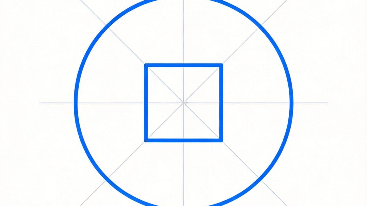 圆内接正方形计算器 - 最大面积插图